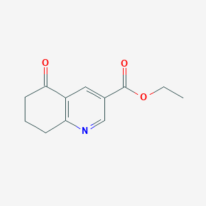 molecular formula C12H13NO3 B011793 5-氧代-5,6,7,8-四氢喹啉-3-羧酸乙酯 CAS No. 106960-78-5