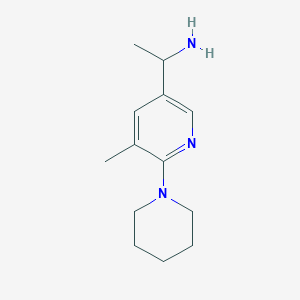 molecular formula C13H21N3 B11793039 1-(5-Methyl-6-(piperidin-1-yl)pyridin-3-yl)ethanamine 