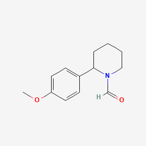 molecular formula C13H17NO2 B11793051 2-(4-Methoxyphenyl)piperidine-1-carbaldehyde 