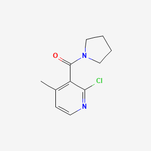 molecular formula C11H13ClN2O B11793053 (2-Chloro-4-methylpyridin-3-yl)(pyrrolidin-1-yl)methanone 