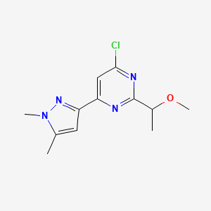 4-Chloro-6-(1,5-dimethyl-1H-pyrazol-3-yl)-2-(1-methoxyethyl)pyrimidine