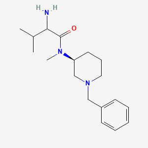 molecular formula C18H29N3O B11793086 2-amino-N-[(3S)-1-benzylpiperidin-3-yl]-N,3-dimethylbutanamide 