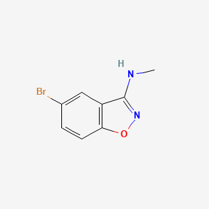 molecular formula C8H7BrN2O B11793100 5-Bromo-N-methylbenzo[d]isoxazol-3-amine 