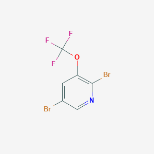 molecular formula C6H2Br2F3NO B11793126 2,5-Dibromo-3-(trifluoromethoxy)pyridine 