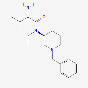 molecular formula C19H31N3O B11793160 2-amino-N-[(3S)-1-benzylpiperidin-3-yl]-N-ethyl-3-methylbutanamide 