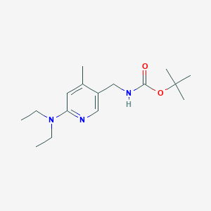 molecular formula C16H27N3O2 B11793177 tert-Butyl ((6-(diethylamino)-4-methylpyridin-3-yl)methyl)carbamate 