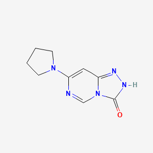 molecular formula C9H11N5O B11793219 7-(Pyrrolidin-1-yl)-[1,2,4]triazolo[4,3-c]pyrimidin-3(2H)-one 