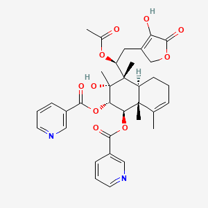 molecular formula C34H38N2O10 B1179330 Scutebarbatine X CAS No. 1312716-26-9