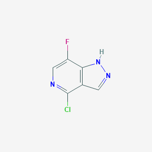 molecular formula C6H3ClFN3 B1179335 4-chloro-7-fluoro-1H-pyrazolo[4,3-c]pyridine CAS No. 1374651-76-9