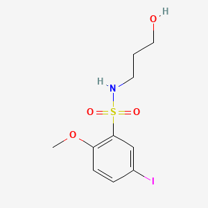 molecular formula C10H14INO4S B1179368 N-(3-hydroxypropyl)-5-iodo-2-methoxybenzenesulfonamide 