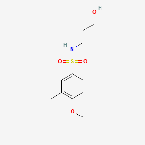 molecular formula C12H19NO4S B1179372 4-ethoxy-N-(3-hydroxypropyl)-3-methylbenzenesulfonamide 
