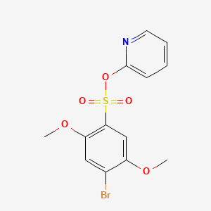 molecular formula C13H12BrNO5S B1179392 2-Pyridinyl 4-bromo-2,5-dimethoxybenzenesulfonate 