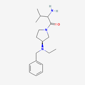 2-amino-1-[(3S)-3-[benzyl(ethyl)amino]pyrrolidin-1-yl]-3-methylbutan-1-one