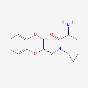 2-amino-N-cyclopropyl-N-[[(3S)-2,3-dihydro-1,4-benzodioxin-3-yl]methyl]propanamide