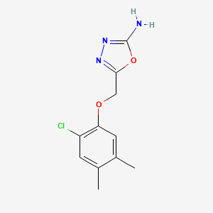 5-((2-Chloro-4,5-dimethylphenoxy)methyl)-1,3,4-oxadiazol-2-amine