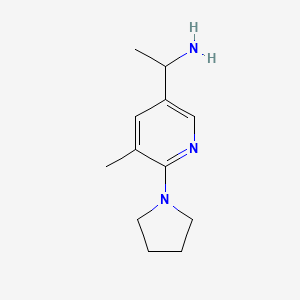 1-(5-Methyl-6-(pyrrolidin-1-yl)pyridin-3-yl)ethanamine