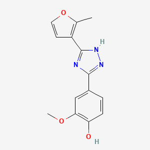 2-Methoxy-4-(3-(2-methylfuran-3-yl)-1H-1,2,4-triazol-5-yl)phenol