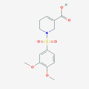 1-((3,4-Dimethoxyphenyl)sulfonyl)-1,2,5,6-tetrahydropyridine-3-carboxylic acid