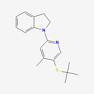 1-(5-(tert-Butylthio)-4-methylpyridin-2-yl)indoline