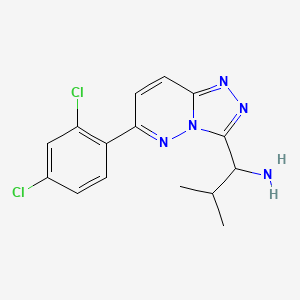 1-(6-(2,4-Dichlorophenyl)-[1,2,4]triazolo[4,3-b]pyridazin-3-yl)-2-methylpropan-1-amine