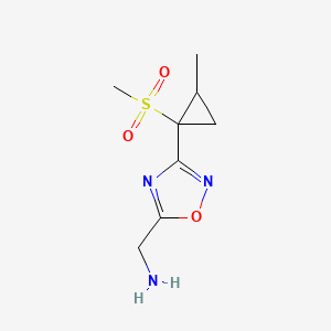 (3-(2-Methyl-1-(methylsulfonyl)cyclopropyl)-1,2,4-oxadiazol-5-yl)methanamine