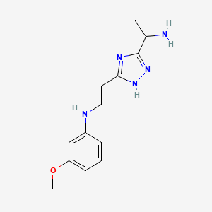 N-(2-(5-(1-Aminoethyl)-1H-1,2,4-triazol-3-yl)ethyl)-3-methoxyaniline