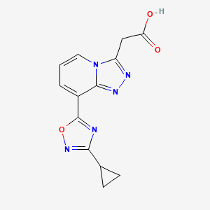 2-(8-(3-Cyclopropyl-1,2,4-oxadiazol-5-yl)-[1,2,4]triazolo[4,3-a]pyridin-3-yl)acetic acid