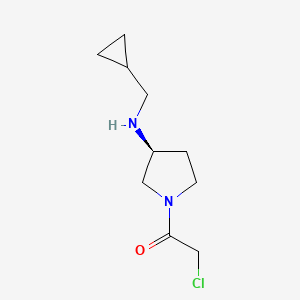 molecular formula C10H17ClN2O B11794481 (S)-2-Chloro-1-(3-((cyclopropylmethyl)amino)pyrrolidin-1-yl)ethanone 