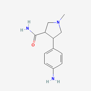 4-(4-Aminophenyl)-1-methylpyrrolidine-3-carboxamide