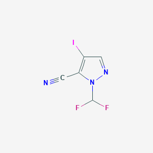 1-(Difluoromethyl)-4-iodo-1H-pyrazole-5-carbonitrile