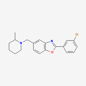 2-(3-Bromophenyl)-5-((2-methylpiperidin-1-yl)methyl)benzo[d]oxazole