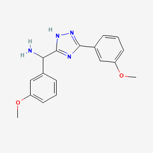 (3-Methoxyphenyl)(5-(3-methoxyphenyl)-1H-1,2,4-triazol-3-yl)methanamine