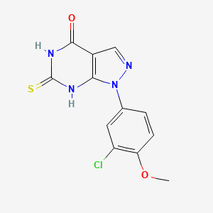 1-(3-Chloro-4-methoxyphenyl)-6-mercapto-1H-pyrazolo[3,4-d]pyrimidin-4(5H)-one