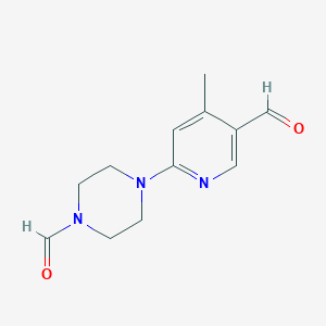 4-(5-Formyl-4-methylpyridin-2-yl)piperazine-1-carbaldehyde