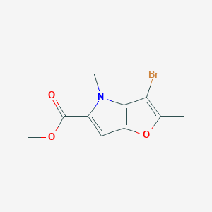 Methyl 3-bromo-2,4-dimethyl-4H-furo[3,2-b]pyrrole-5-carboxylate