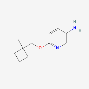 molecular formula C11H16N2O B11795387 6-((1-Methylcyclobutyl)methoxy)pyridin-3-amine 