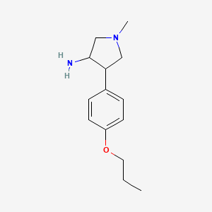 1-Methyl-4-(4-propoxyphenyl)pyrrolidin-3-amine