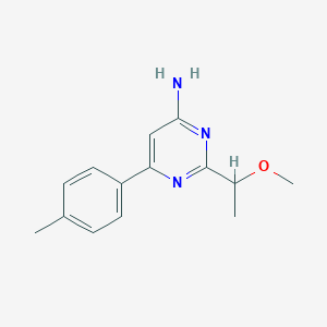 2-(1-Methoxyethyl)-6-(p-tolyl)pyrimidin-4-amine