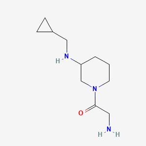 molecular formula C11H21N3O B11795412 2-Amino-1-(3-((cyclopropylmethyl)amino)piperidin-1-yl)ethanone 