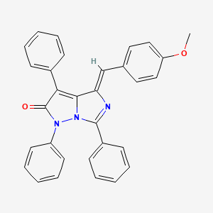 1h-Imidazo[1,5-b]pyrazol-2(4h)-one,4-[(4-methoxyphenyl)methylene]-1,3,6-triphenyl-