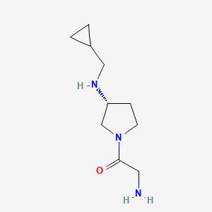 molecular formula C10H19N3O B11795492 (R)-2-Amino-1-(3-((cyclopropylmethyl)amino)pyrrolidin-1-yl)ethanone 