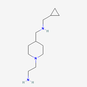 molecular formula C12H25N3 B11795511 2-(4-(((Cyclopropylmethyl)amino)methyl)piperidin-1-yl)ethanamine 