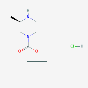 molecular formula C10H21ClN2O2 B11795723 (R)-tert-Butyl 3-methylpiperazine-1-carboxylate hydrochloride 