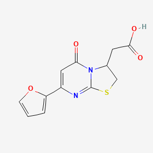 2-(7-(Furan-2-yl)-5-oxo-3,5-dihydro-2H-thiazolo[3,2-a]pyrimidin-3-yl)acetic acid