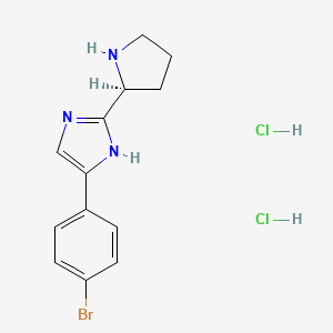 5-(4-bromophenyl)-2-[(2S)-pyrrolidin-2-yl]-1H-imidazole;dihydrochloride