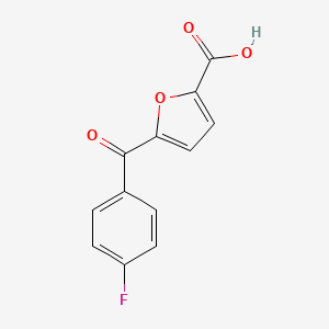 molecular formula C12H7FO4 B11795800 5-(4-Fluorobenzoyl)furan-2-carboxylic acid 