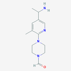 4-(5-(1-Aminoethyl)-3-methylpyridin-2-yl)piperazine-1-carbaldehyde