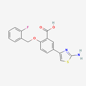 5-(2-Aminothiazol-4-yl)-2-((2-fluorobenzyl)oxy)benzoic acid