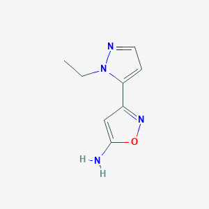 3-(1-Ethyl-1H-pyrazol-5-yl)isoxazol-5-amine