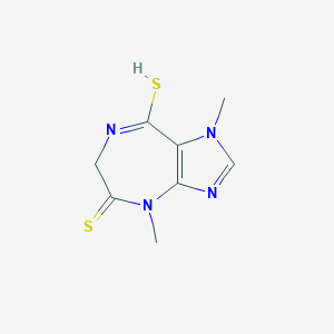 molecular formula C8H10N4S2 B117961 1,4-dimethyl-8-sulfanyl-6H-imidazo[4,5-e][1,4]diazepine-5-thione CAS No. 151251-44-4